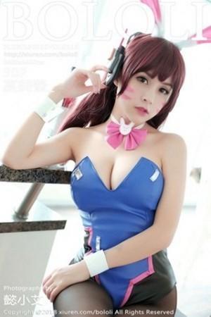夏美酱黑丝兔女郎DVAcos系列秀豪乳翘臀绝美写真