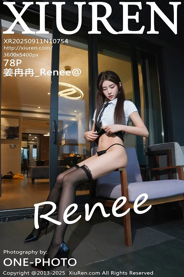姜冉冉_Renee@性感白T恤配黑丝袜秀曼妙身姿绝美写真