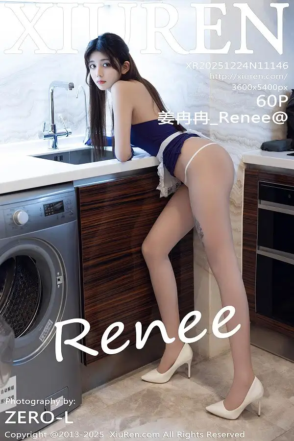姜冉冉_Renee@性感蓝色情趣服饰配丁字裤秀翘臀绝美写真