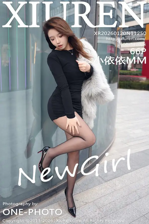 小依依MM黑色连衣短裙配超薄黑丝秀凹凸身材绝美写真