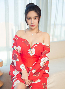 [Ugirls爱尤物] 珍珠小姐金梓馨红色和服爆乳翘臀波涛胸涌私房写真 No.1350