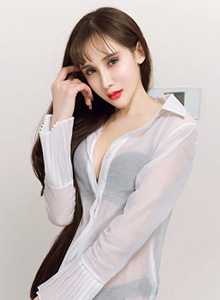 [Ugirls爱尤物] 性感女神阿依努尔瓦娅透视白衬衫浴室内衣诱惑写真 No.574