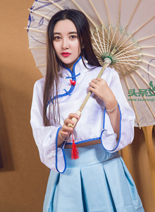 [TouTiao头条女神] 美女模特李梓熙COS洛天依（蓝）绳艺魅惑写真 VIP064