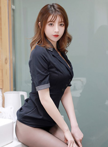 [MFStar模范学院] 美女模特yoo优优黑色制服浴室内衣系列大理旅拍 Vol.337