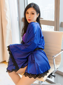 [YouMi尤蜜荟] 美女模特田冰冰 - 紫色镂空连体内衣系列性感写真 Vol.568