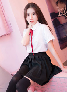 [FEILIN嗲囡囡] 新人妹子茯苓 - JK制服黑丝系列清秀写真 VOL.361