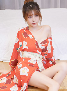 [YouMi尤蜜] 新人嫩模小语 - 火红露腿和服不知火舞主题性感写真