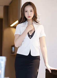 [XIAOYU语画界] 美女模特郑颖姗Bev - 白衬衫+黑短裙OL系列写真 Vol.518