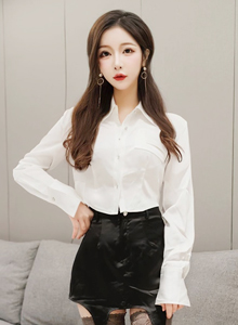 [爱蜜社IMiss] Vol.661 模特LindaLinda - 白色上衣+灰色丝袜性感写真