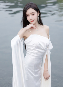 [语画界XIAOYU] Vol.884 女神王馨瑶yanni - 白色露肩长裙+户外场景杭州旅拍