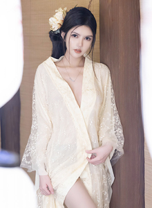 [秀人Xiuren] No.5387 模特媛媛酱belle - 淡黄服饰+原色丝袜私房写真